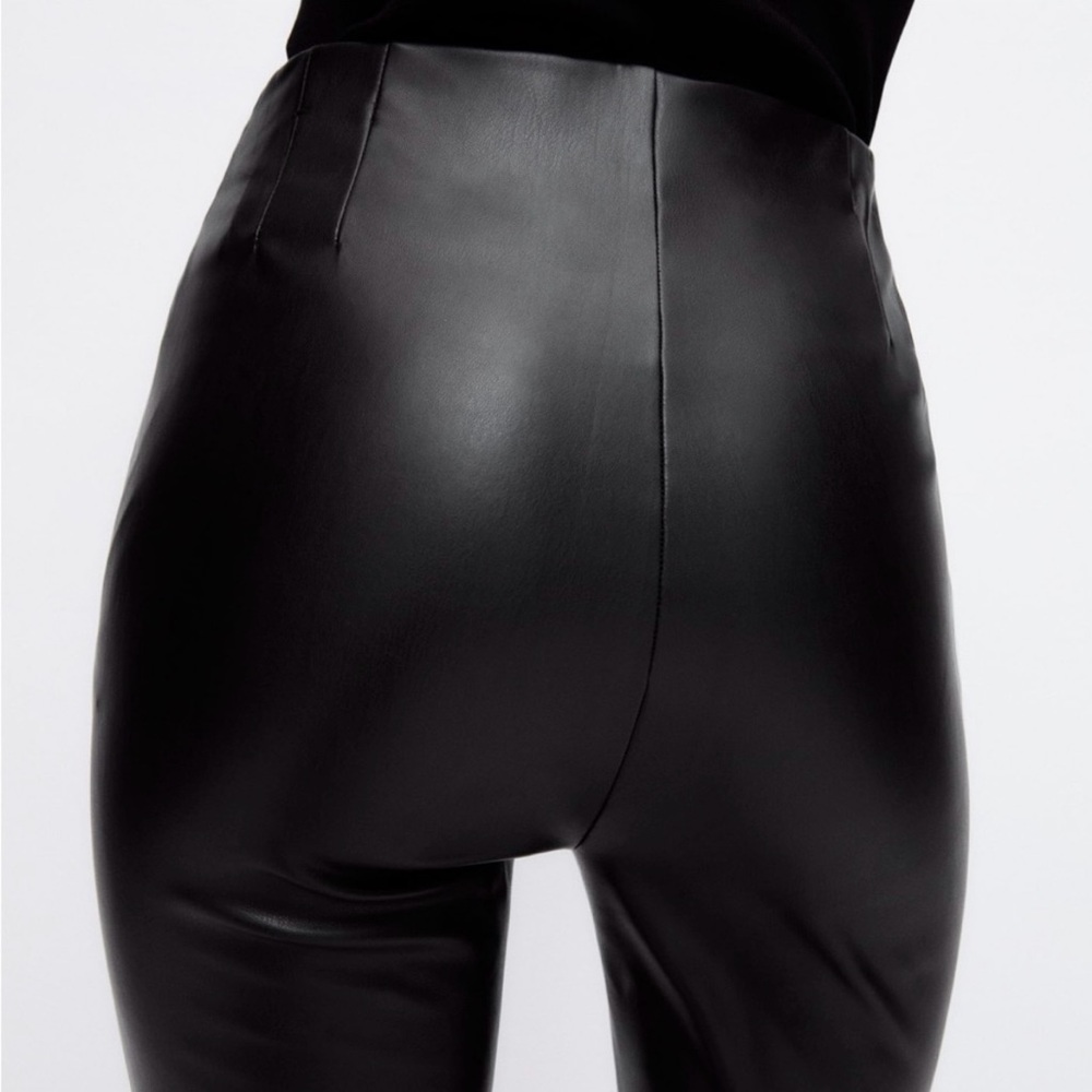 Zara Faux Leather Pants - Picture 9 of 9